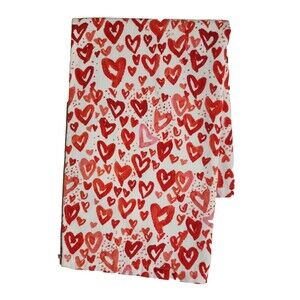 New Bella Lux Terry Kitchen Towel White Red Hearts Valentine Cotton 18"x25.5"